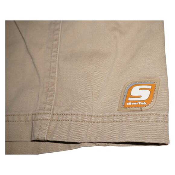 Vintage Levi’s Silvertab Khaki Carpenter Shorts Size 8 XS Y2K Streetwear Utility - Picture 3 of 9